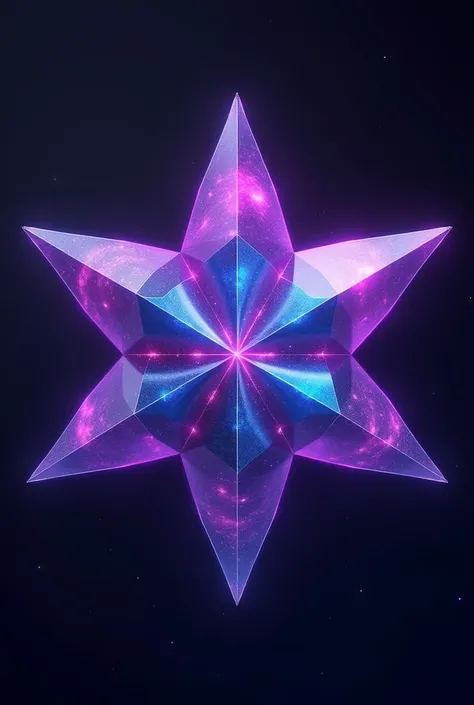 Draw a purple and blue star shaped gem without background full HD 