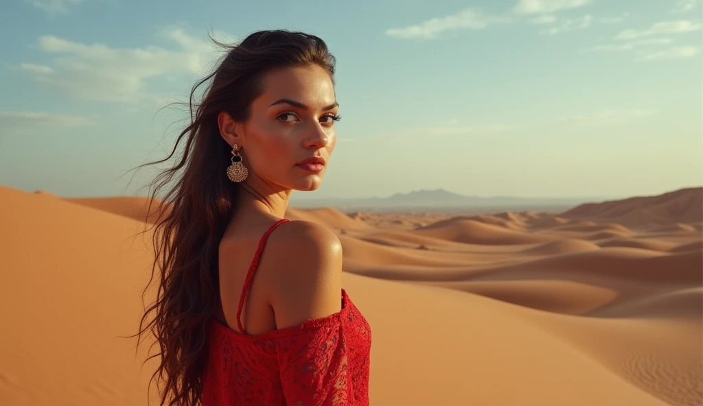 Humans face in old desert beautiful view redis surrounding 