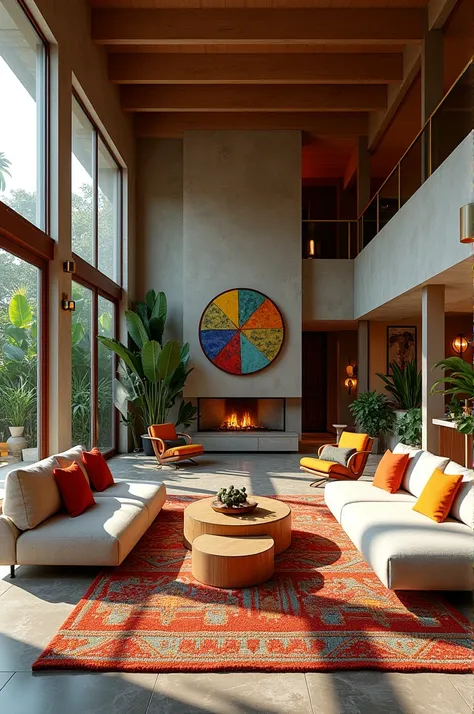 a modern room decorated in Brazil 