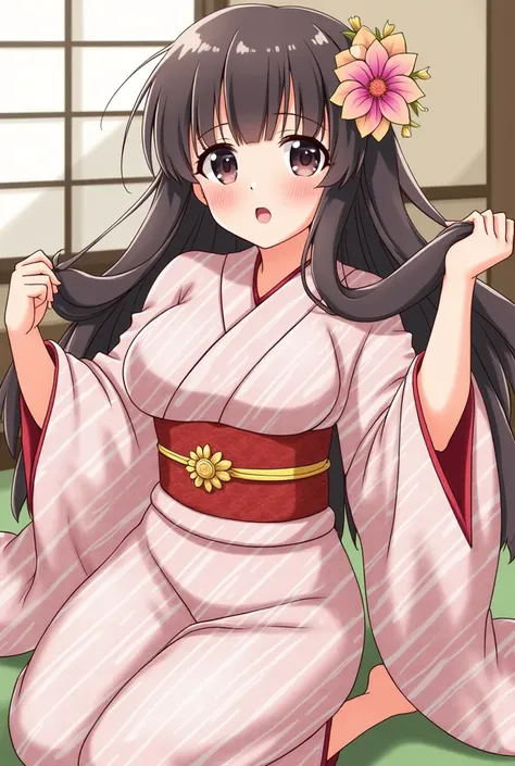 Kimono Beauty　Obedience　Beautiful feet　tits　Big Breasts　Brush your hair back　Spread your legs　Sad eyes