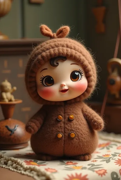 Small brownie shaped doll