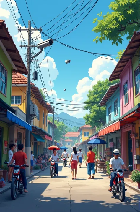 Barangay street with cctv