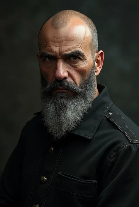 Make me a Kurdish well-groomed evil uncle as profile picture with bald head and moustache