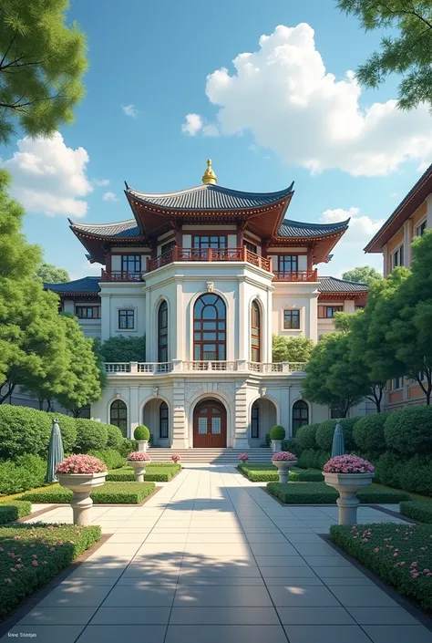 Create a luxury school in South Korea, where only the richest students in Korea study