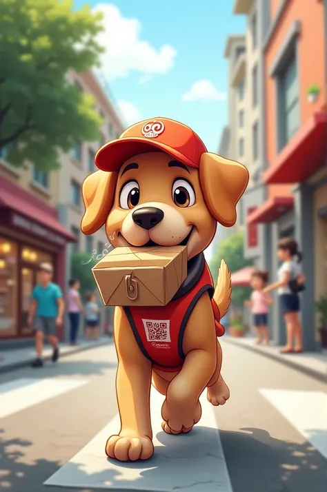 An Ifood delivery dog 