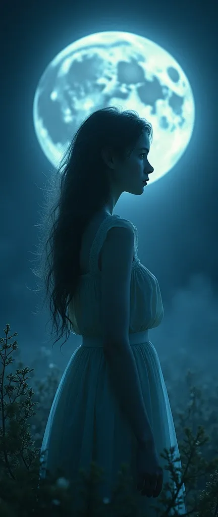 White moonlight girl  