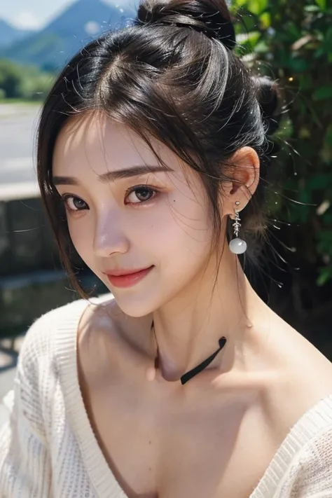 (2 pure Japanese girl,), (Small breasts:1.5,),(Mole on left side of neck:1.5),(solo,,Textured skin, Detailed skin,Detailed face,Detailed eyes,detailed posing,Natural eyebrows,Sparkling Eyes,High detail, Highest quality, Super detailed, Surrealism, ,8k,RAW ...