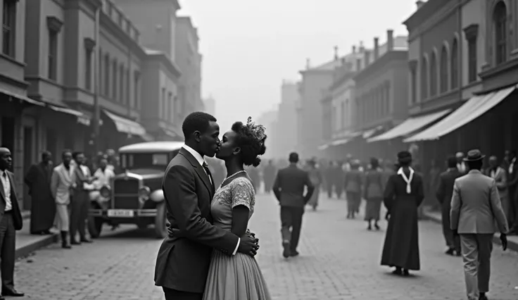 1914 Abuja Capital Territory City in chaos; couples kissing in the streets