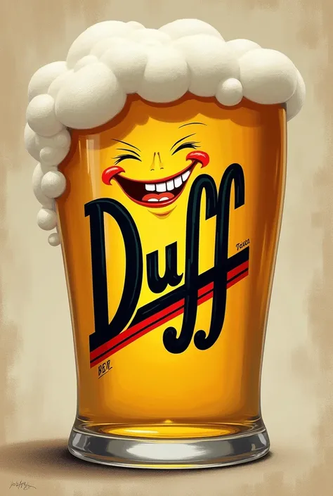 DUFF beer portrait logo