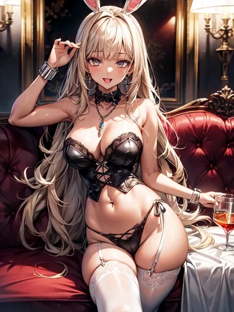 ((masterpiece, Highest quality, Very detailed)), anime CG, 
NSFW, 
One girl, 20 years old, gyaru, gyaru-style makeup, BREAK ((brown skin:1.3)), ((tanned skin:1,3)), ((blonde)), Long Hair, blunt bangs, wavy Hair, BREAK ((grey eyes:1.3)), ((slant eyes:1.3)),...