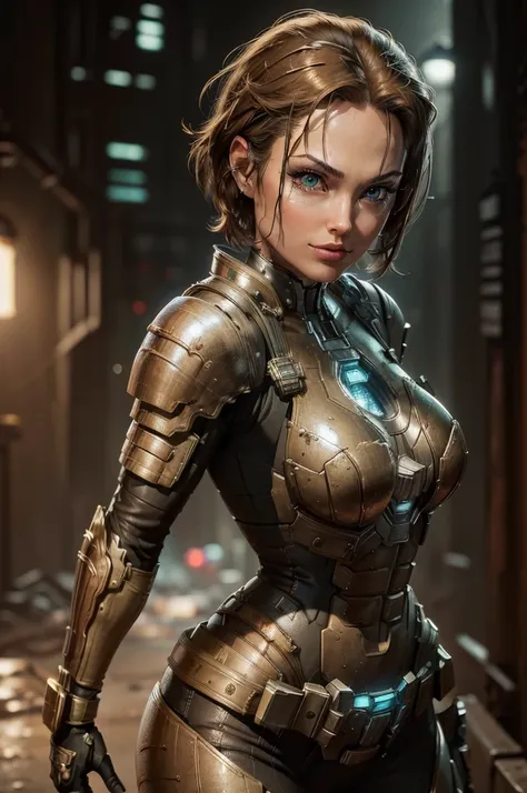 (best quality,8 k:1.2,a high resolution:1.2),ultra detailed,realistic,retro sci-fi female superhero,short hair,very detailed fac...