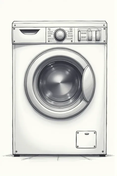 Drawing of a washing machine 