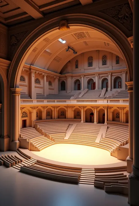 Arena theatre model, 3d 