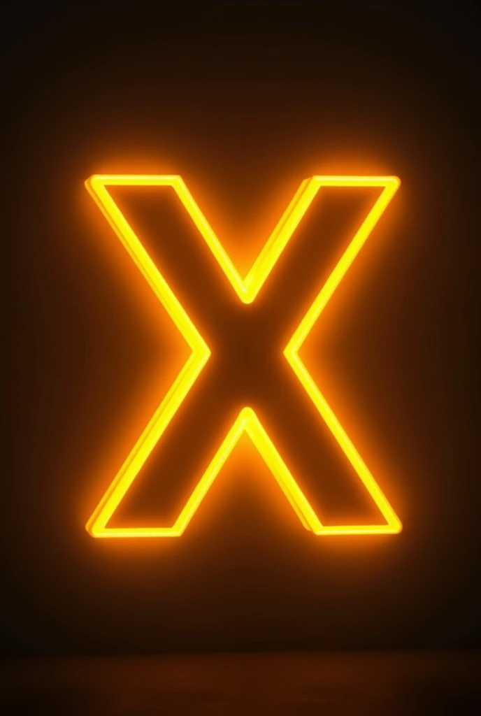 The letter "X" with yellow orange aura