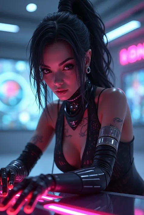 Futuristic female gamer Changa
