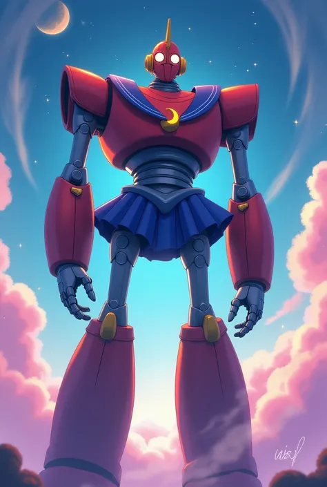 Iron giant in a Sailor moon outfit