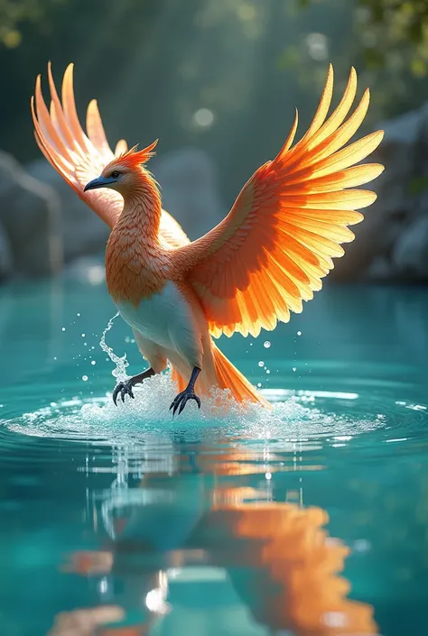 Phoenix formed from clear water