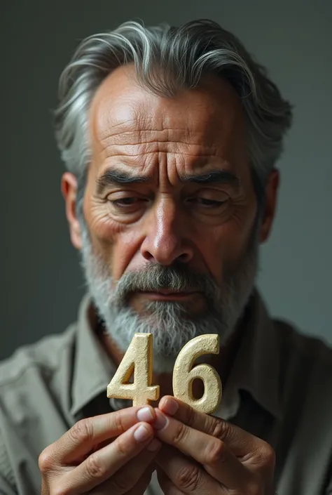 Image of a man looking at the number 46