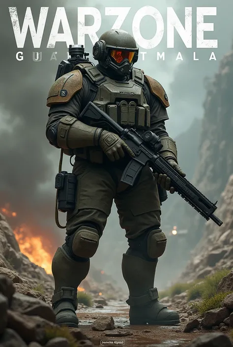 Juggernaut as a warzone operator with a text that says warzone Guatemala 
