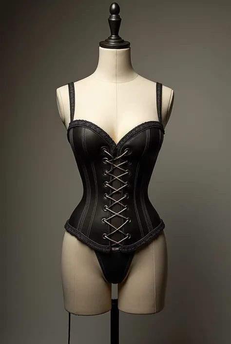 (highly detailed)
Image of a mannequin wearing corset bodycon dress revealing cleavage and thigh 
Make it sexy and amazing 
