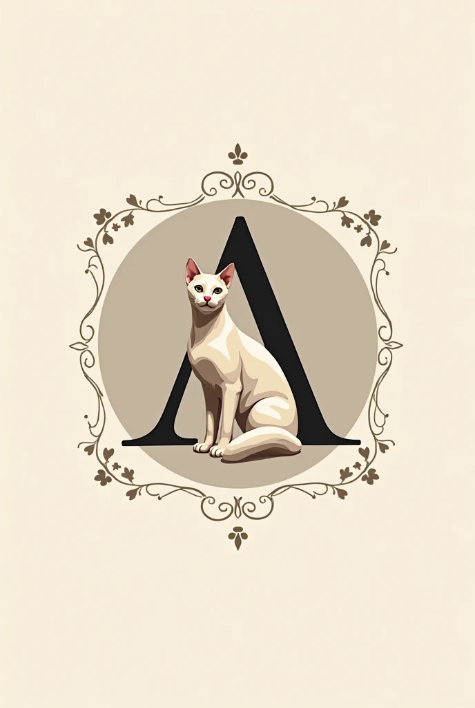 Luxury pet sitter logo design with an A