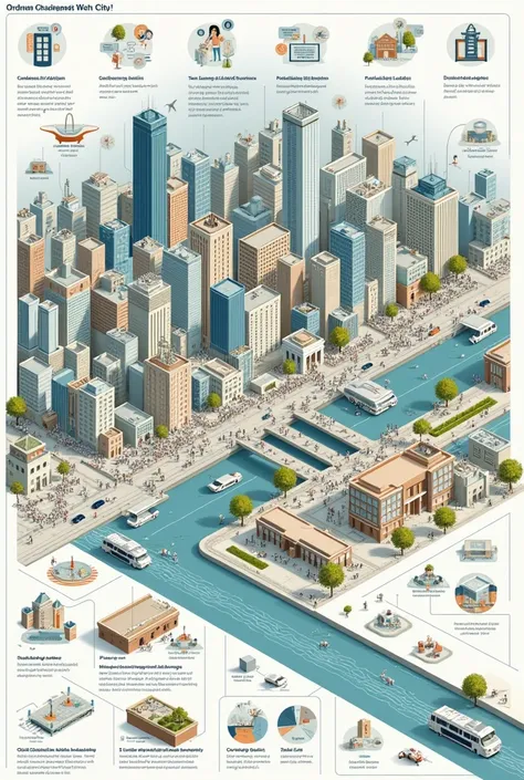 Create a diagram of urban governance challenges 