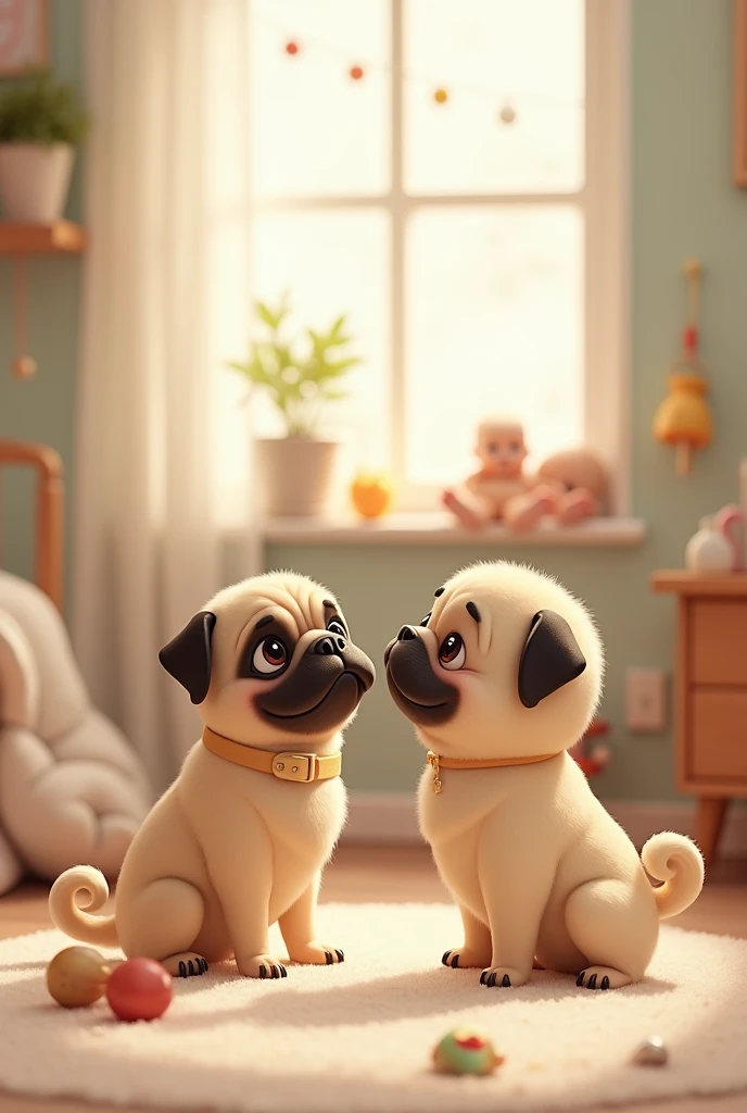 Pug dogs and babies