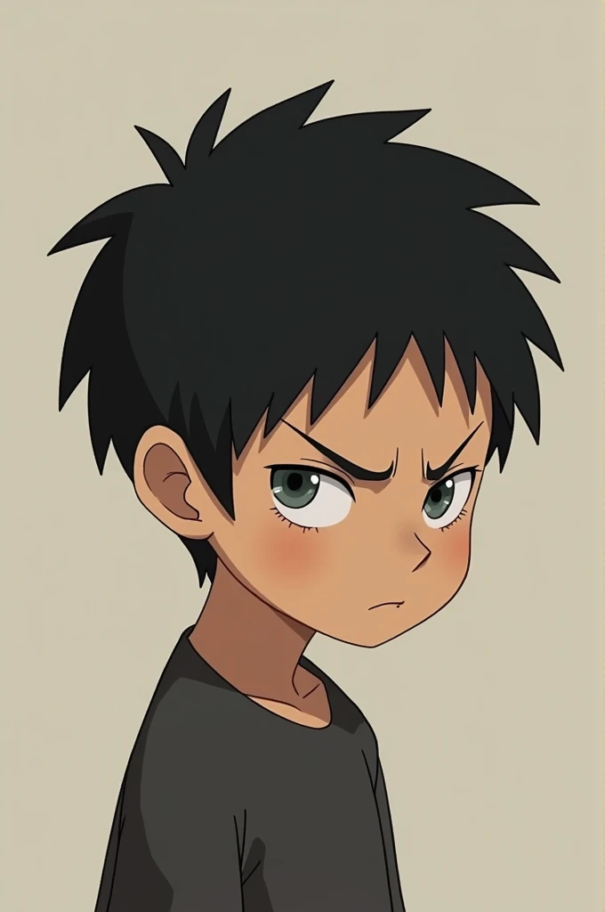 A boy with a cold look animation 