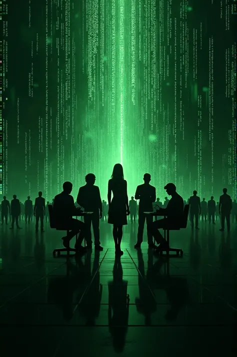 Graphic design of social media post of orientation of a coding club inspired by matrix movie 