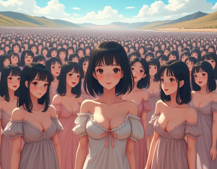 (((((Japanese Clone girls=Myself)))))), (((best masterpiece Clone girls Raw Photography Art))), (16K, Highest quality, Ultra-high resolution, RAW Photos), (((Unrealistic, Unparalleled depiction, An unbelievable sight, Unprecedented and shocking, In a world...