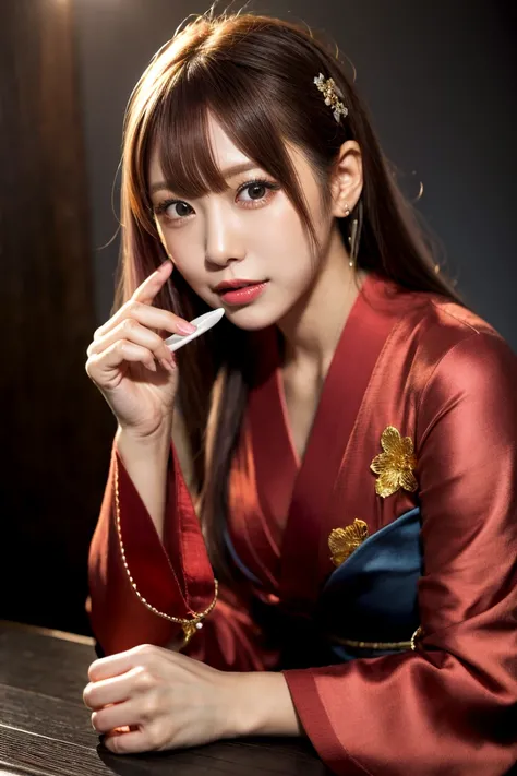 Highest quality, Tabletop, Ultra-high resolution, (Realistic:1.4), (Japanese Idols),RAW Photos, one person&#39;s, night,Detailed skin,Blurred cityscape of South Korea,Pink clothes,Blonde, (Pink inner hair:1.3),Glossy Lips,smile,(Model pose:1.2),2,Beautiful...