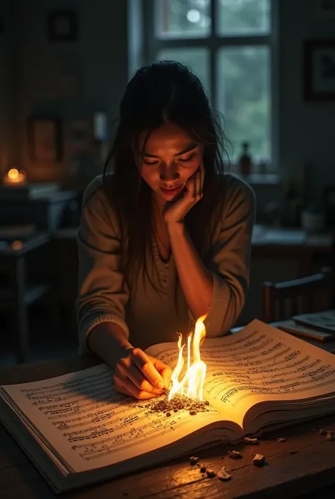 Music letter burning