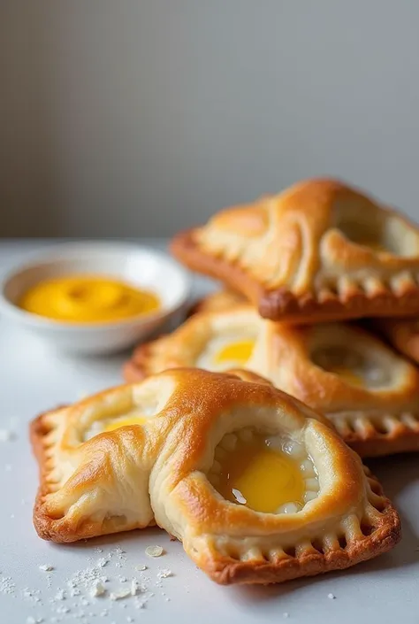 Finnish Karjalanpiirakka - A traditional pastry filled with rice porridge, often served with egg butter.