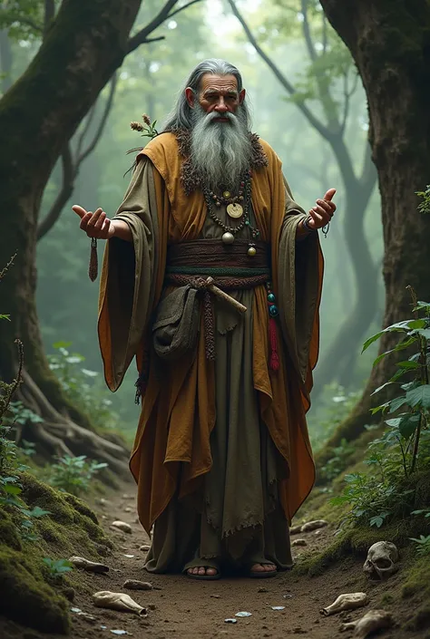 Create me a character for Dungeons and Dragons, a person in the role of a shaman