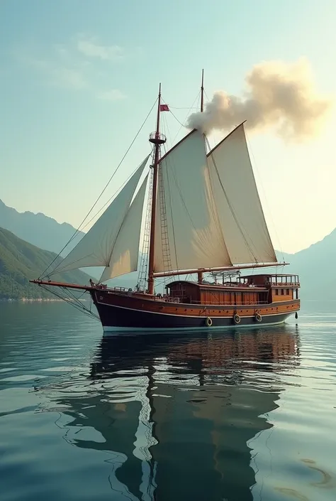 Steam and sailboat, and bedrooms for 10 people