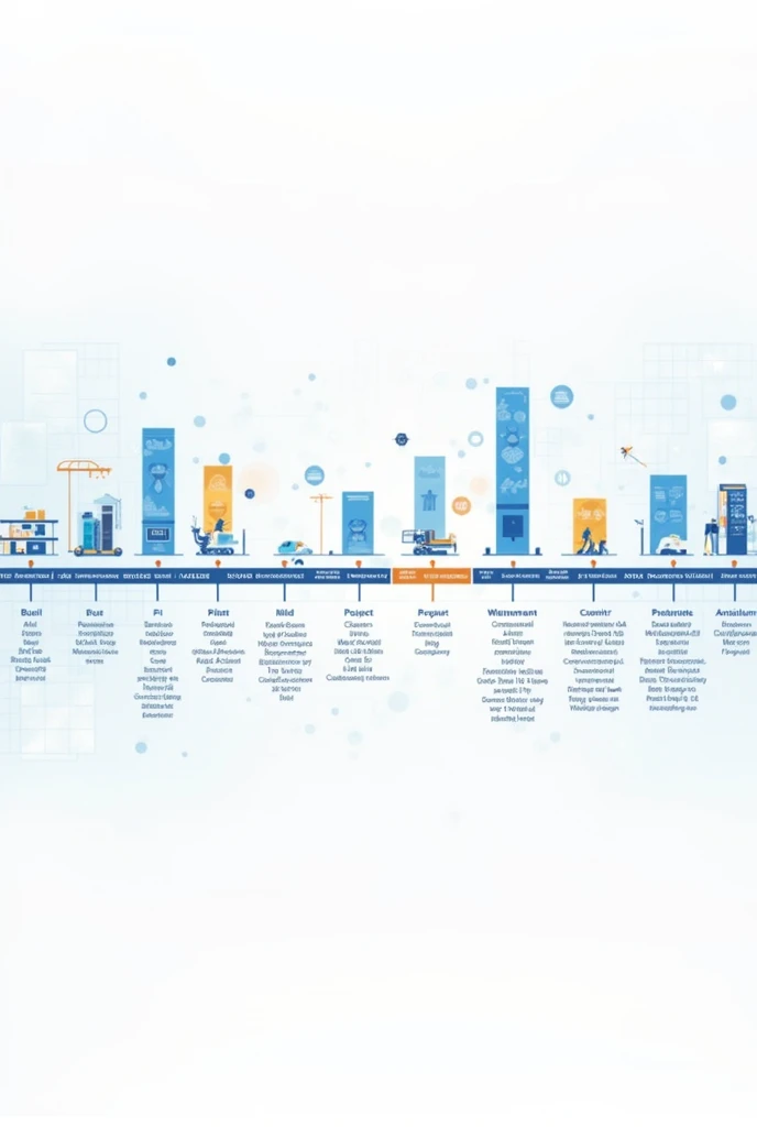 A project timeline showing resource allocation.