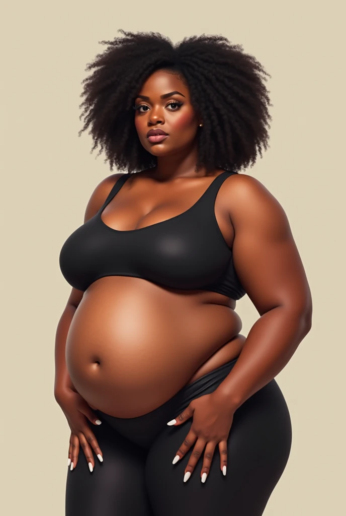 Black women with a big belly