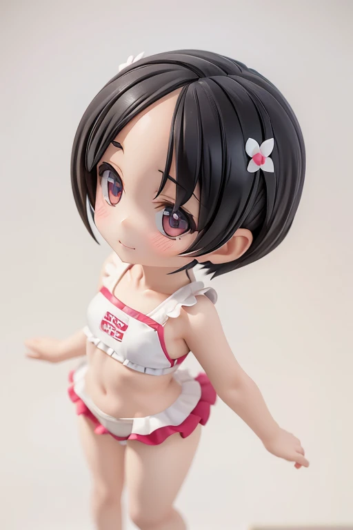 Swimwear、セパレートSwimwear、bikini、Girl、Girl、Mini character、Primary school students、small、Black Hair,、The forehead is visible、Forehead、whole body、
