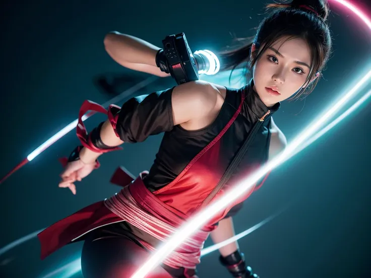 kunoichi clad in aura
