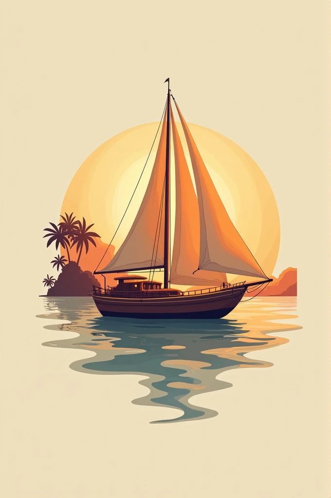 Sailboat logo with a warm home