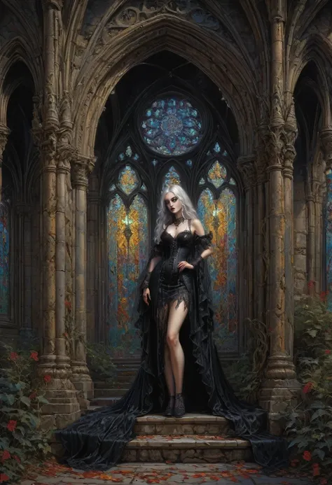 gothic aesthetic by Bill Medcalf, best quality, masterpiece, Representative work, official art, Professional, Ultra intricate detailed, 8k