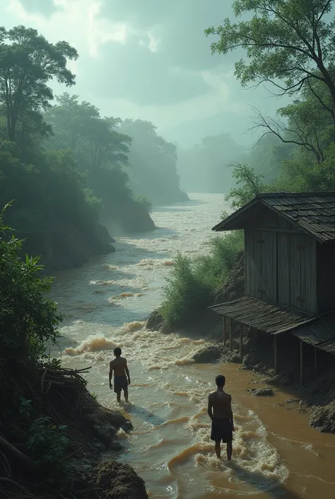 "The villagers stand helplessly, watching their livelihoods being washed away in the powerful floodwaters, all because of the negligence of the neighbouring country."
Size 16:9