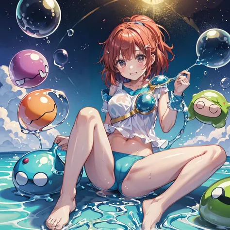 Playing with slime、Fluids all over the body、Why are my clothes torn?、Revealing costumes、In the middle of the prairie、Soap bubbles are flying、laughing、barefoot、Kick off your shoes、Dyed his hair red、Erotic slime attacks her、Arle straddling a slime、See-throug...