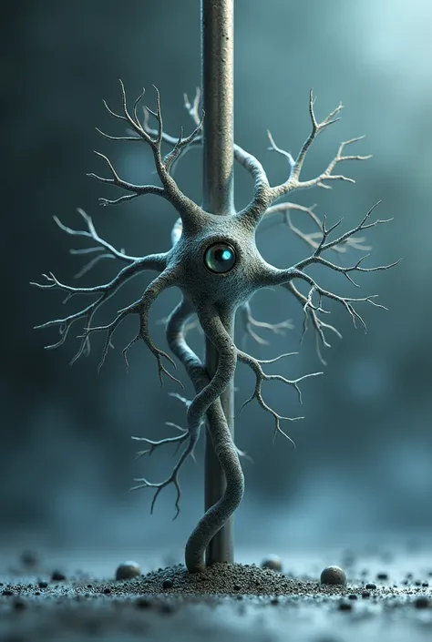  a neuron wrapped around a rod 