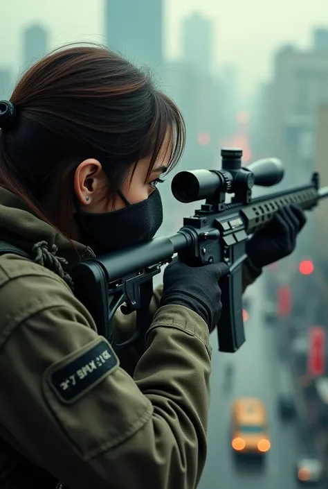 Female Sniper、A scene from a movie