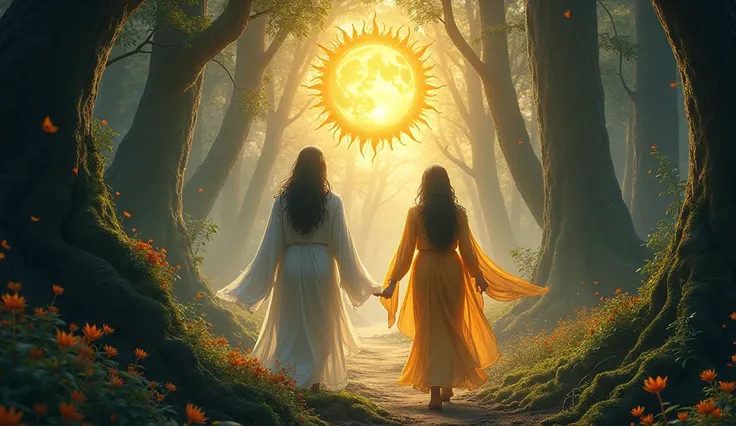 The journey of Surya and Chandra was not easy. They first had to pass through a dense forest, which had many wild animals and poisonous plants. Many times they faced difficulties on the way through the forest, such as deep pits and hollow trees.