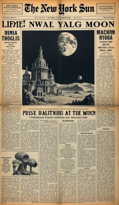 The New York Sun「Life discovered on the moon」Publish an article