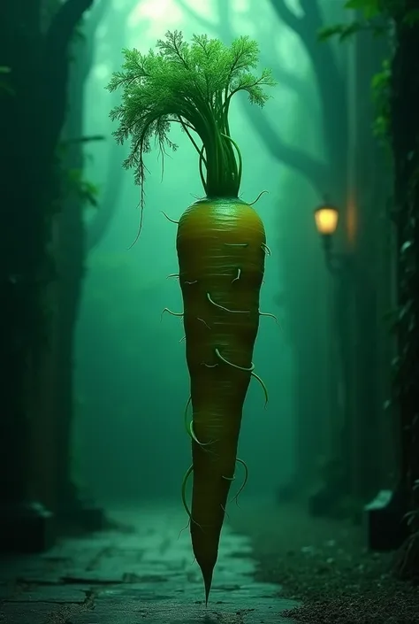 5D Carrot with main color of jade green. A bit spooky