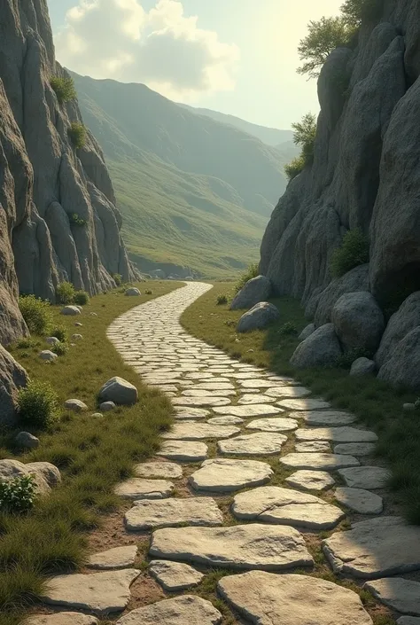 The square stones road are visible only in the right corner of the road map