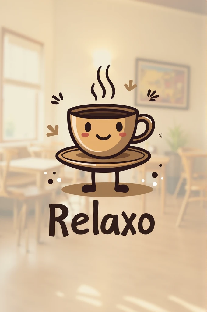 Cafe name logo relaxo